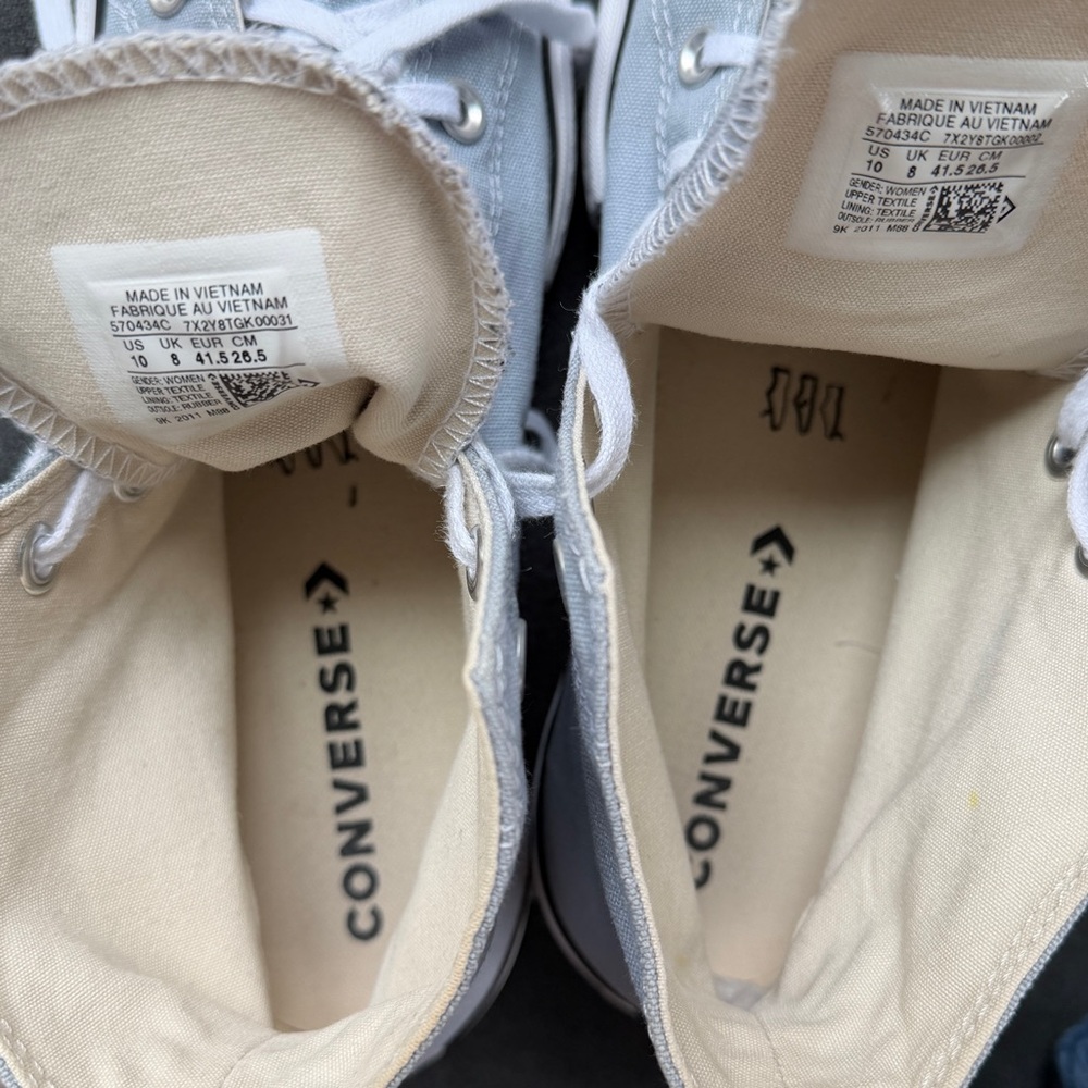 Converse Chuck Taylor Platform High Top Blue Gray Women’s 10 EU 41.5 - Picture 13 of 13